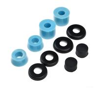 Shophubio Kit de reconstruction de skateboard et camion - Douilles, rondelles pivotantes, coussinets amortisseurs pour skateboard de 17,8 cm - Construction en polyuréthane (bleu)