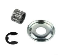 Shophubio Kit de roulement de pignon de tambour d'embrayage pour tronçonneuses MS170, MS180 - Acier trempé, engrenage droit 3/8" 6T, roulement à aiguille et circlip inclus