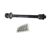 Shophubio Kit d'essieu en acier creux pour moyeu arrière Novatec de 135 mm, remplacement de l'essieu arrière de vélo de montagne avec boules, fourche de 135 mm de large pour une installation facile