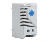 Shophubio KTS011 Contrôleur de thermostat mécanique compact 0-60 °C avec bouton réglable pour chauffage, ventilateurs de refroidissement, appareils de signalisation, rail DIN