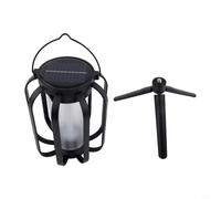 Shophubio Lanterne solaire de camping avec trépied amovible - Lampe d'extérieur rechargeable, étanche IPX4, charge solaire et cordon, lampe portable suspendue