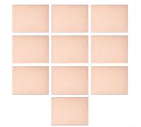 Shophubio Lot de 10 panneaux de circuit imprimé simple face FR4 en cuivre laminé 10 cm x 15 cm, substrat PCB en fibre de verre pour les bricoleurs électroniques, prototypes et gravures