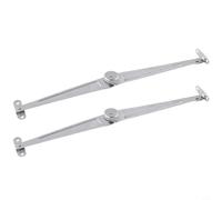 Shophubio Lot de 2 charnières de support de couvercle de placard en fer, charnières droites pliantes de 26 cm pour couvercles de bureaux et armoires avant rabattables, matériel de cuisine silencieux