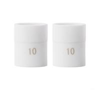 Shophubio Lot de 2 tasses à souder en céramique pour soudage TIG, pour tasse de soudure durable et résistante à la chaleur, compatible avec WP-17 WP-18 WP-26 WP-9 WP-20, 10# 12# 2 pièces (2 pièces 10