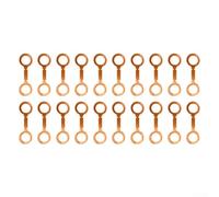 Shophubio Lot de 20 entretoises en cuivre non filetées pour moteurs diesel, ensemble de rondelles d'étanchéité d'injecteur à rail commun, kit de joints de conduite de carburant M6 M8 M10 (8 mm)