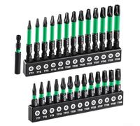 Shophubio Lot de 27 embouts Torx en acier pour embouts (TT7 à TT40) - Inviolable - Design de broche centrale - Magnétisme puissant - Mallette de rangement compacte pour bricolage et utilisation