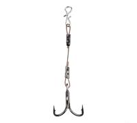 Shophubio Lot de 3 hameçons de pêche pour leurres prédateurs - En acier inoxydable pour hameçons triples pour bar, perche et brochet, 3,5 cm/5,5 cm