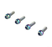 Shophubio Lot de 4 boulons M5 x 20 mm et M6 x 20 mm pour tige de guidon - Vis à tête en acier, compatibles avec Mountain Road B (argent1)