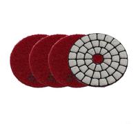 Shophubio Lot de 4 disques de ponçage humides et secs de 50 mm pour granit, marbre, quartzite, verre et pierre - Tampon de polissage flexible à liaison de résine, 4 pièces, 50# à 400# (4 pièces grain