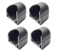Shophubio Lot de 4 pieds de rechange pour rameurs et stepper - Extrémité de tube en plastique antidérapant de 38 mm - Pour équipement cardio (noir 01)