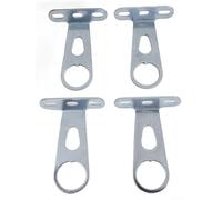 Shophubio Lot de 4 supports de panier pour vélo de montagne - Porte-bagages avant en métal robuste avec support léger, compatible avec la plupart des vélos électriques et de route (argenté)