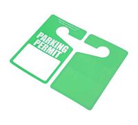 Shophubio Lot de 50/100 étiquettes à suspendre en PVC pour permis de stationnement de voiture - Panneau de stationnement vierge pour rétroviseur, identification temporaire étanche pour appartements et