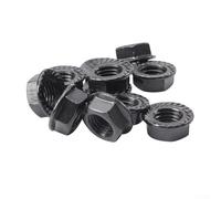 Shophubio Lot de 6 écrous de manivelle à trou carré - Écrou de pignon hexagonal M8 compatible avec axe conique carré, fixations en acier noir