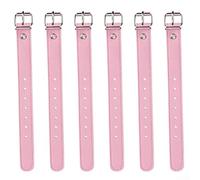 Shophubio Lot de 6 sangles réglables en PU pour panier de vélo - 22 cm de long x 2 cm de large - Sangle de guidon avant pour enfants et adultes - Panier de scooter - Rose