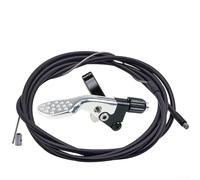 Shophubio Manette de tige de selle télescopique pour tige de selle compte-gouttes en alliage d'aluminium anodisé de 22 mm avec interrupteur de routage interne externe (argent)