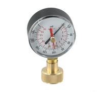 Shophubio Manomètre d'eau 0-200 PSI, testeur de pression en laiton avec filetage femelle de 1,9 cm pour robinet, tuyau d'arrosage et test de plomberie