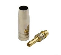 Shophubio MB 15AK Pointe de soudage MIG 0,8 mm, buse de gaz M6 pour MB 15AK, support de pointe de soudage 0,8 x 25 mm, carénage de buse de soudage de rechange, tige de connecteur 15AK et
