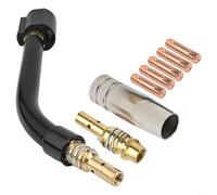 Shophubio MB15 pour buse de torche TIG 15AK pièce de rechange pour connecteur SB15 col de cygne en laiton pour composants de torche TIG haute résistance jusqu'à 1000 °C (0,8 mm)