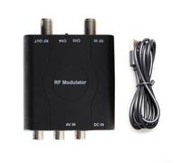 Shophubio Modulateur de signal analogique RF M61A, convertisseur AV vers RF pour format TV NTSC avec entrée HD et audio vidéo vers sortie coaxiale RF