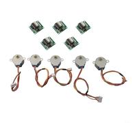 Shophubio Moteur pas à pas à engrenage 4 phases 5 V avec carte pilote ULN2003 28BYJ-48 pour projets compatibles Arduino, petit moteur pas à pas CC pour bricolage électronique