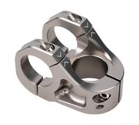 Shophubio Mountain For Bike Potence courte de guidon en alliage d'aluminium CNC pour fourche de 28,6 mm, design creux ultra léger pour absorption des chocs, compatible avec (gris)