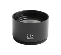 Shophubio Objectif auxiliaire 0,5 x 0,7 x 2,0 x pour microscope stéréo, lentille en verre de Barlow avec filetage de 48 mm, compatible avec Trinoculaire (0,5X)