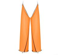 Shophubio Pantalon de camping ultra léger en nylon 20D imperméable pour la randonnée avec fermetures éclair sur toute la longueur, design compact et pliable à moitié imperméable (orange)