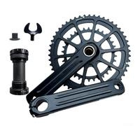 Shophubio Pédalier 34T 50T pour vélo pour pédalier creux intégré de 165 mm avec plateau de 9/10/11 vitesses, pédalier en alliage d'aluminium pour vélos de route et vélos pliants (pas de support