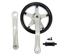 Shophubio Pédalier 44T pliable pour vélo 170 mm carré conique avec alliage pour manivelle pour vitesse unique et compatibilité avec pignon (pédalier + 110 BB)