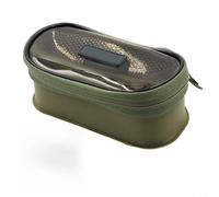 Shophubio Petit seau épais en EVA pour le rangement des accessoires de pêche - Imperméable, pour un rangement durable de matériel de pêche avec couvercle transparent, vert foncé