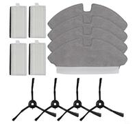 Shophubio Pièces de rechange pour aspirateur Mova M1 et Trouver M1 - Brosse latérale, filtre et chiffon de nettoyage - Kit de nettoyage en microfibre pour aspirateur robot, bords (A)