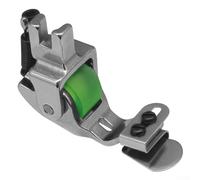 Shophubio Pied presseur à ourlet à largeur réglable pour machines à coudre industrielles, pied à rouleau pliable vers le bas avec 6 mm pour bord, pied presseur ourlet roulé en acier (roue en