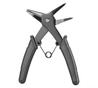Shophubio Pince à circlip, pince multifonction pour anneau pour installation et retrait interne/externe, acier à haute teneur en carbone noirci, 140 mm, compatible avec (noir)