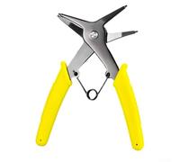 Shophubio Pince à circlip, pince multifonction pour anneau pour installation et retrait interne/externe, acier noirci à haute teneur en carbone, 140 mm, compatible avec (jaune)