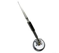 Shophubio Pince à souder incurvée droite à 90 degrés pour réparation de bijoux, outil de soudure à la troisième main résistant à la chaleur avec base rotative à 360° (droite)