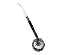 Shophubio Pince à souder incurvée droite à 90 degrés pour réparation de bijoux, outil de soudure à la troisième main résistant à la chaleur avec base rotative à 360° (courbée)