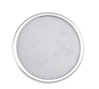 Shophubio Plaque à pizza perforée - Plateau en maille d'aluminium robuste pour une cuisson uniforme, plaque à pizza à croûte croustillante, plaque de cuisson en fil métallique qui passe au four (33 cm
