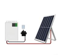 Shophubio Pompe à fontaine solaire avec panneau 9 V, 5 réglables, batterie rechargeable de secours, étang à poissons, jardin rocailleux et fonctionnalités extérieures (9 V, 10 W, 2600 mAH)