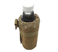 Shophubio Porte-bouteille d'eau pour sports de plein air - Nylon 600D - Compatible avec poche d'hydratation, ceinture ou sac à dos, utilisation cyclisme et randonnée (marron clair)