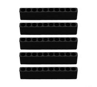 Shophubio Porte-embout de tournevis, 6,35 mm, accessoire pour outils hexagonaux, en plastique souple, bande de rangement pour outils énergétiques, tige hexagonale (8 trous)