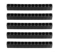 Shophubio Porte-embout de tournevis, 6,35 mm, accessoire pour outils hexagonaux, en plastique souple, bande de rangement pour outils énergétiques, tige hexagonale (13 trous)