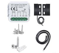 Shophubio Pour interrupteur de garage compatible avec Ecosystem - Module contrôleur de porte de garage WiFi pour 100-240 V AC, activation vocale, planification et accès à distance