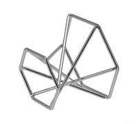 Shophubio Présentoir de baseball compatible avec softball, balle de tennis - Support de balle de sport en métal durable fabriqué à partir d'acier au carbone avec finition lisse (argent)