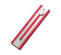 Shophubio Rapporteur réglable multi-angles avec règle de mesure pliable de 16,7 cm, bouton de verrouillage, niveau intégré et marqueurs de précision pour le travail du bois (B)