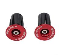 Shophubio Road For Bike Poignées de guidon avec extrémité en alliage d'aluminium - Compatible avec guidon de 22 à 24 mm, VTT et pliable pour guidon de vélo (rouge)