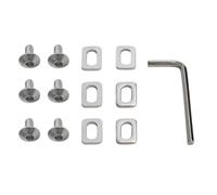 Shophubio Road For Bike Taquets de pédale pour KEO et systèmes avec 6 rondelles, 6 vis M5 et clé à molette - Construction en acier, argent