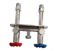 Shophubio Robinet d'eau chaude et froide en laiton massif chromé pour tuyau d'arrosage mural, robinet résistant au gel pour bouche d'incendie de cour (courte période)