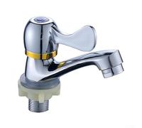 Shophubio Robinet mural en plastique pour lave-linge, balcon et jardin - Mélangeur de lavabo froid unique, connecteur de tuyau fileté mâle de 12 mm, adaptateur de robinet d'eau extérieur