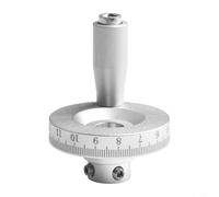 Shophubio Roue à bascule gravée en alliage d'aluminium pour tour, roue manuelle de mesure pour table coulissante manuelle et outils CNC (12 mm)