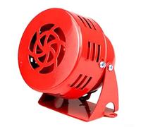 Shophubio Sirène d'alarme rouge à décibels élevés en cas de panne de courant, buzzer sonore motorisé avec options de tension AC 110 V DC12 V DC24 V, sirène d'accident industriel (DC 24 V)